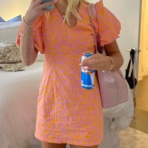 Pink and orange boutique dress